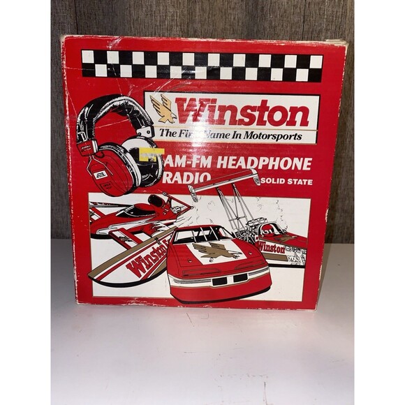 NASCAR Winston Cup Motorsports Red Wireless AM FM Headset Headphone Radio - Picture 2 of 5